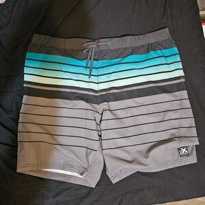 ZeroXposur swim trunks Men's Size XL Green, Blue/Black NWT